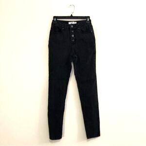 No Boundaries Size 3 Black Button Fly Skinny Jeans Simple Skater Emo Scene Fall